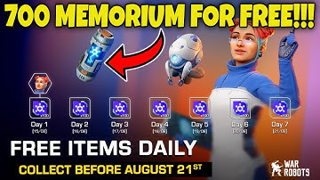 FREE MEMORIUM IN WAR ROBOTS!!! NEW MEMORIUM MARATHON EVENT!