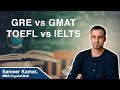 GRE vs GMAT vs TOEFL vs IELTS Differences: Which is easier?