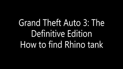 How To Get a tank GTA 3
