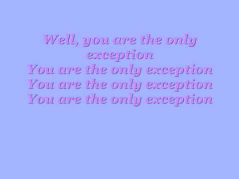 Paramore The Only Exception Lyrics - YouTube