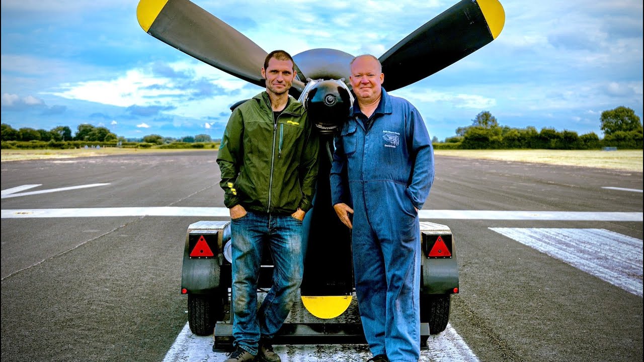 Filming of Rolls-Royce Merlin and Viper jet for Channel4 TV episode;  "Guy Martin : Top Gun"