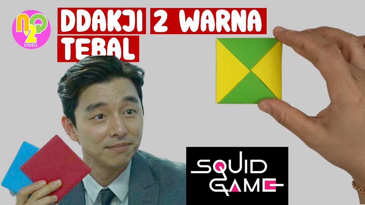 DDAKJI TEBAL 2 WARNA | Cara Membuat Mainan Ddakji SQUID GAME dari ...