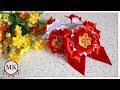 Резинка на пучок. МК. Канзаши. / DIY. Kanzashi. Flower Bun Garland. Headband Hair Bun.