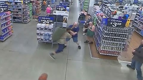 Surveillance video shows chaotic scene at the Traverse City Walmart where 11 people were stabbed