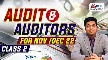 Audit & Auditors For Nov/Dec 22 | Class 2 - CA/CMA Inter | Mohit Agarwal