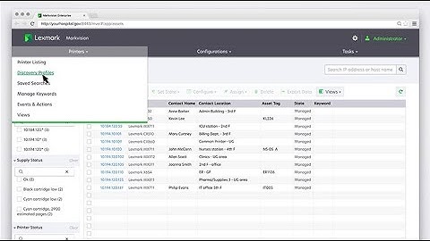 Lexmark Markvision Enterprise—Managing discovery profiles