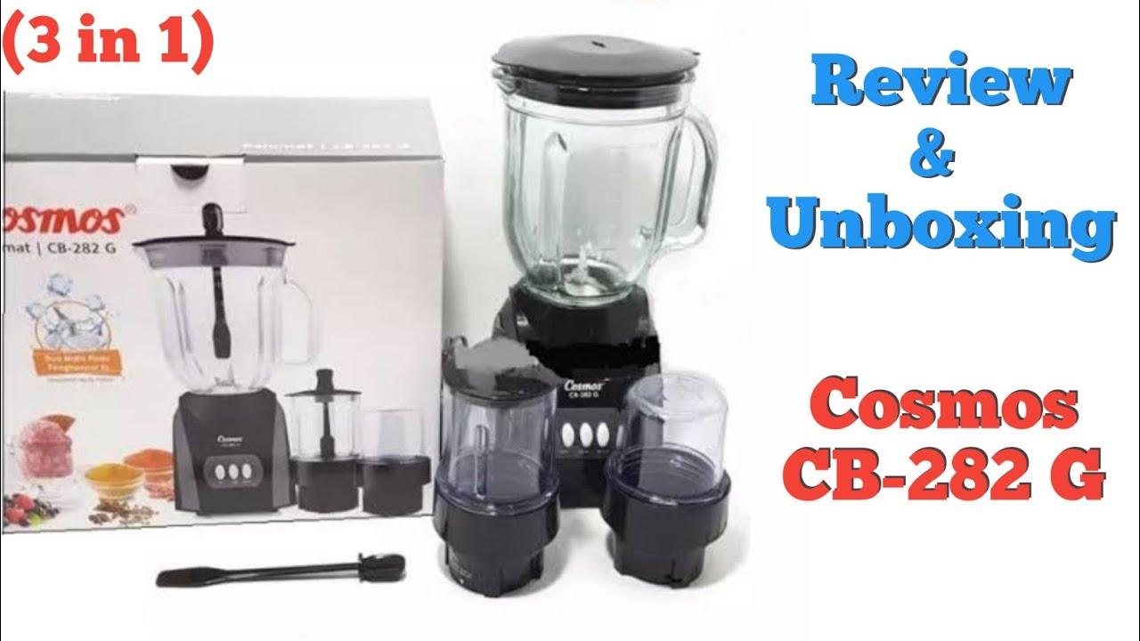 🔴Review & Unboxing Blender COSMOS CB282 G (3 in 1)‼️ Beli Di Toko