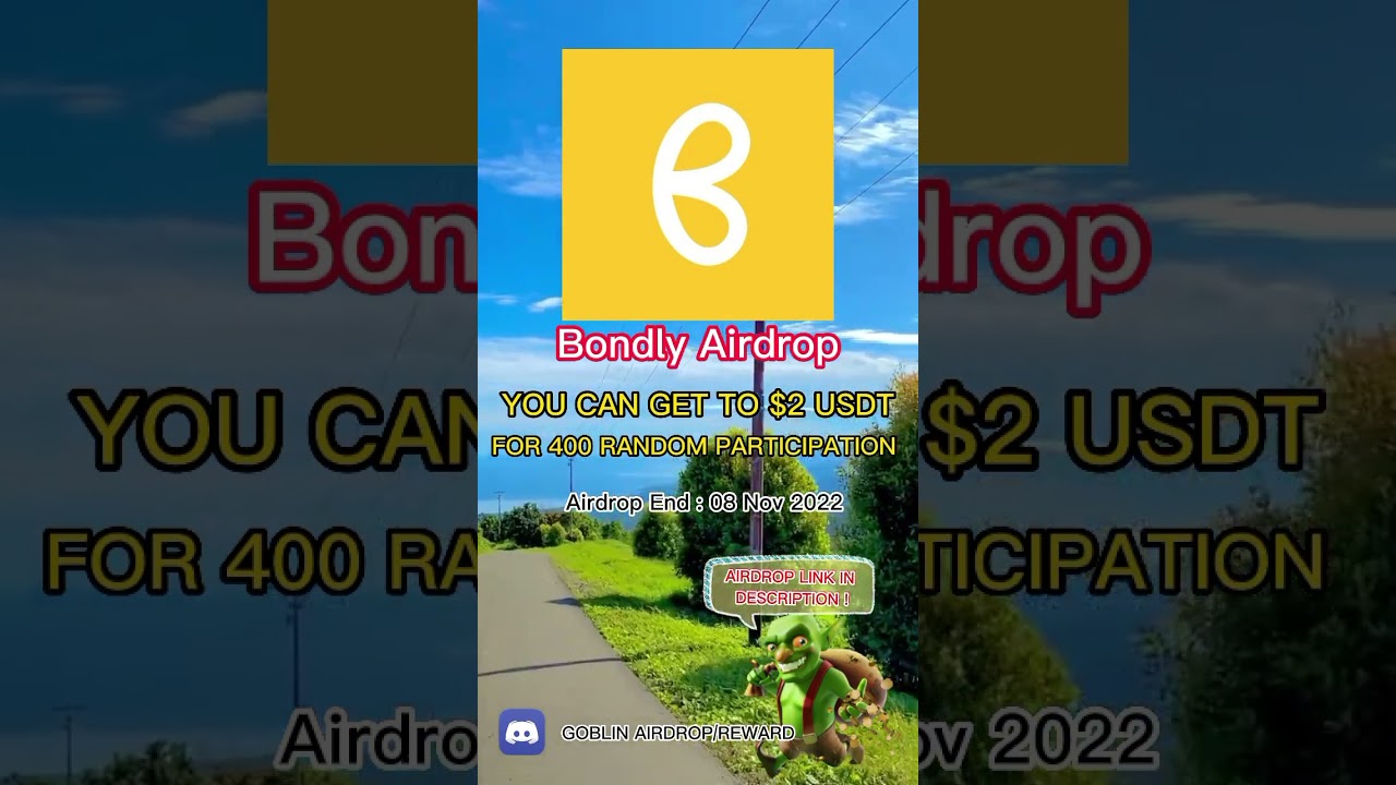 Bondly Airdrop!! $2 USDT For 400 Winner 🏆!!