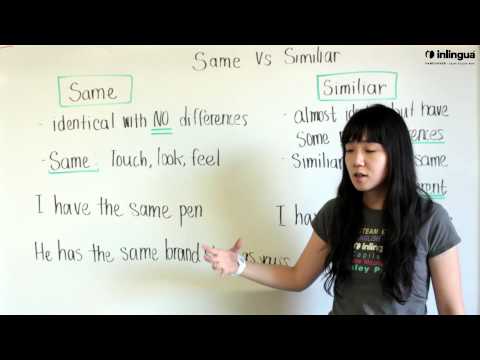 The difference between Same and Similar - English Lessons with inlingua Vancouver