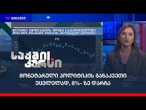 მონეტარული პოლიტიკის განაკვეთი უცვლელად, 8%- ზე დარჩა