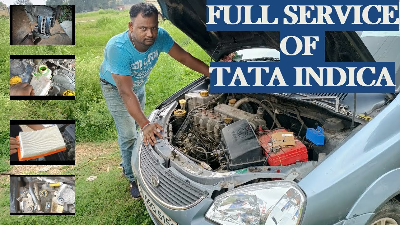 TATA INDICA SERVICING/HOW TO CHANGE PART AND SERVICEOUR CAR?/VEDIO IN HINDI
