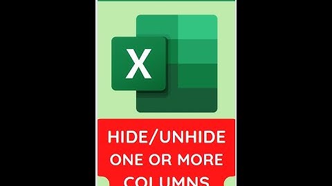 Hide and Unhide Columns in Excel #shorts  #youtubeshorts  #excel #exceltips