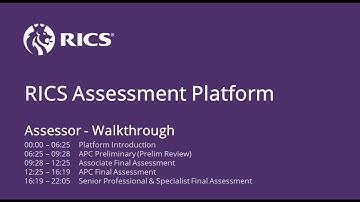 RICS Assessment Platform Assessor Guidance