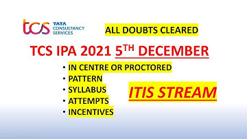 TCS Xplore IPA 2021 for ITIS Stream | ALL ABOUT ITIS IPA | 5TH DECEMBER 2021