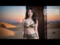 4K AI Girl Model Lookbook - Golden Dunes Adventure