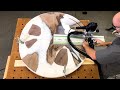 Round Epoxy Table Build — How to Woodworking — How to Make a Round Table