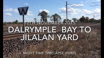 Train Driving at Night Timelapse - Daly Bay to Jilalan