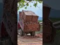 Satisfying Brick Unloading Hack with a Dump Truck