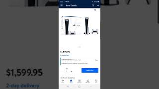 Walmart selling Playstation 5 for 1599$ on the phone app 12/7/2020