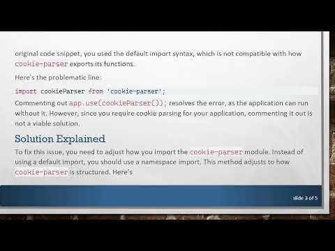 Resolving the cookie-parser Error in NestJS