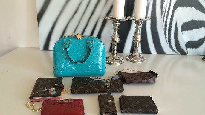 LV turquoise monogram vernis leather alma bb bag, Luxury, Bags