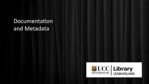 Documentation and Metadata