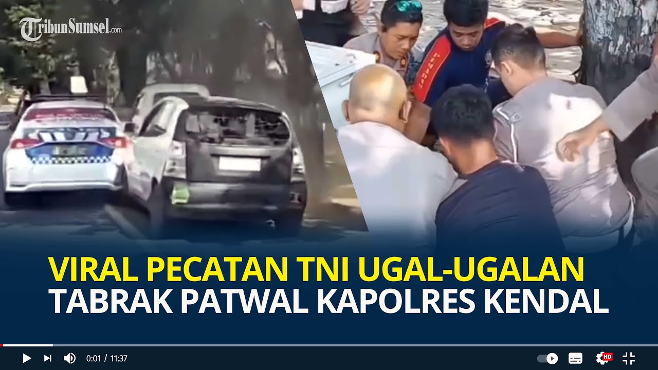 Teriak Saya Kostrad, Pecatan TNI Ugal-ugalan Tabrak Patwal Kapolres Kendal, Diduga Pakai Narkoba