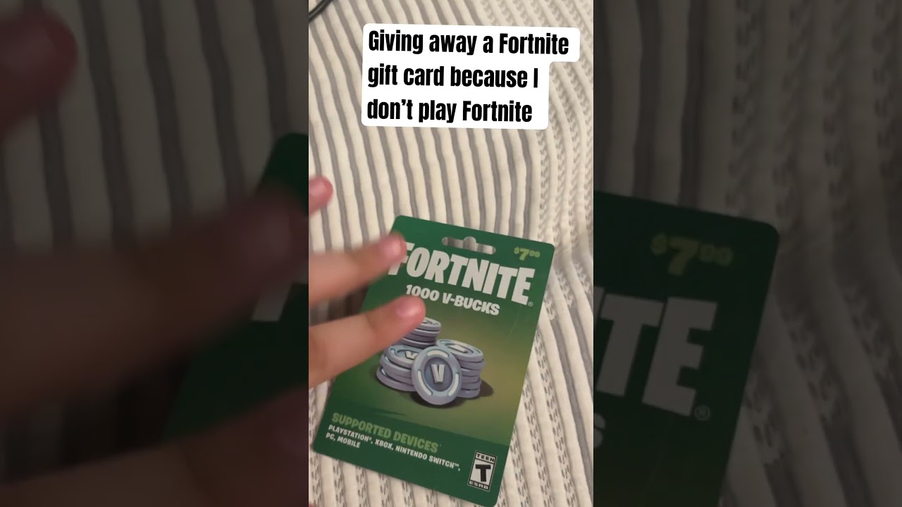 Giving away Fortnite gift card 