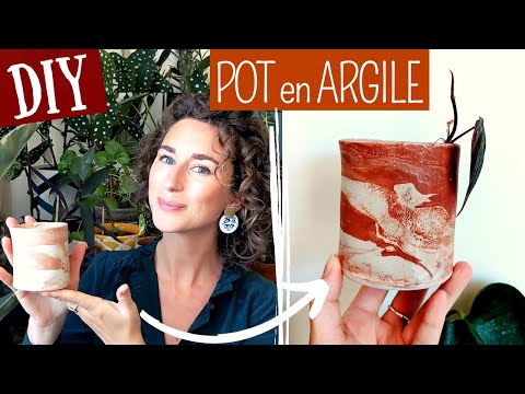DIY fabrication facile d'un POT en ARGILE autodurcissante ! AIR DRY CLAY