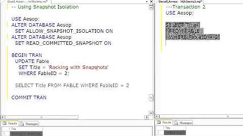 SQL Server Using Snapshot Isolation