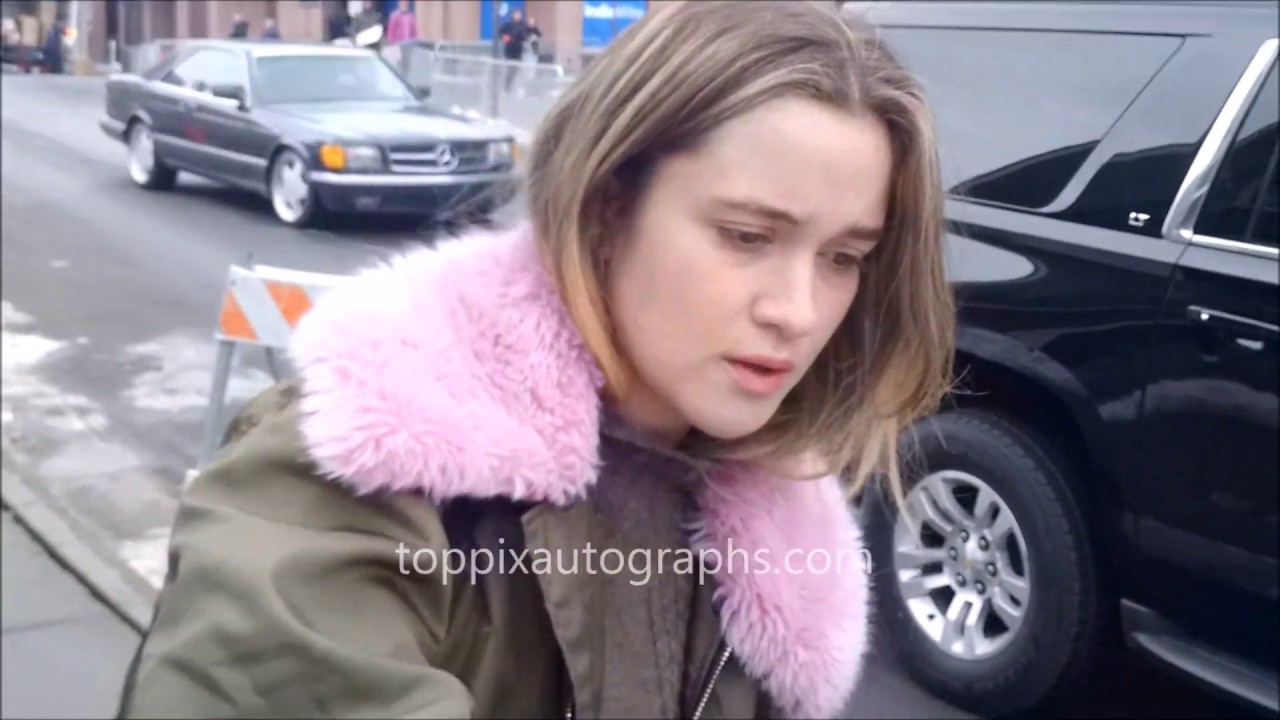 Alice Englert signs autographs for TopPix