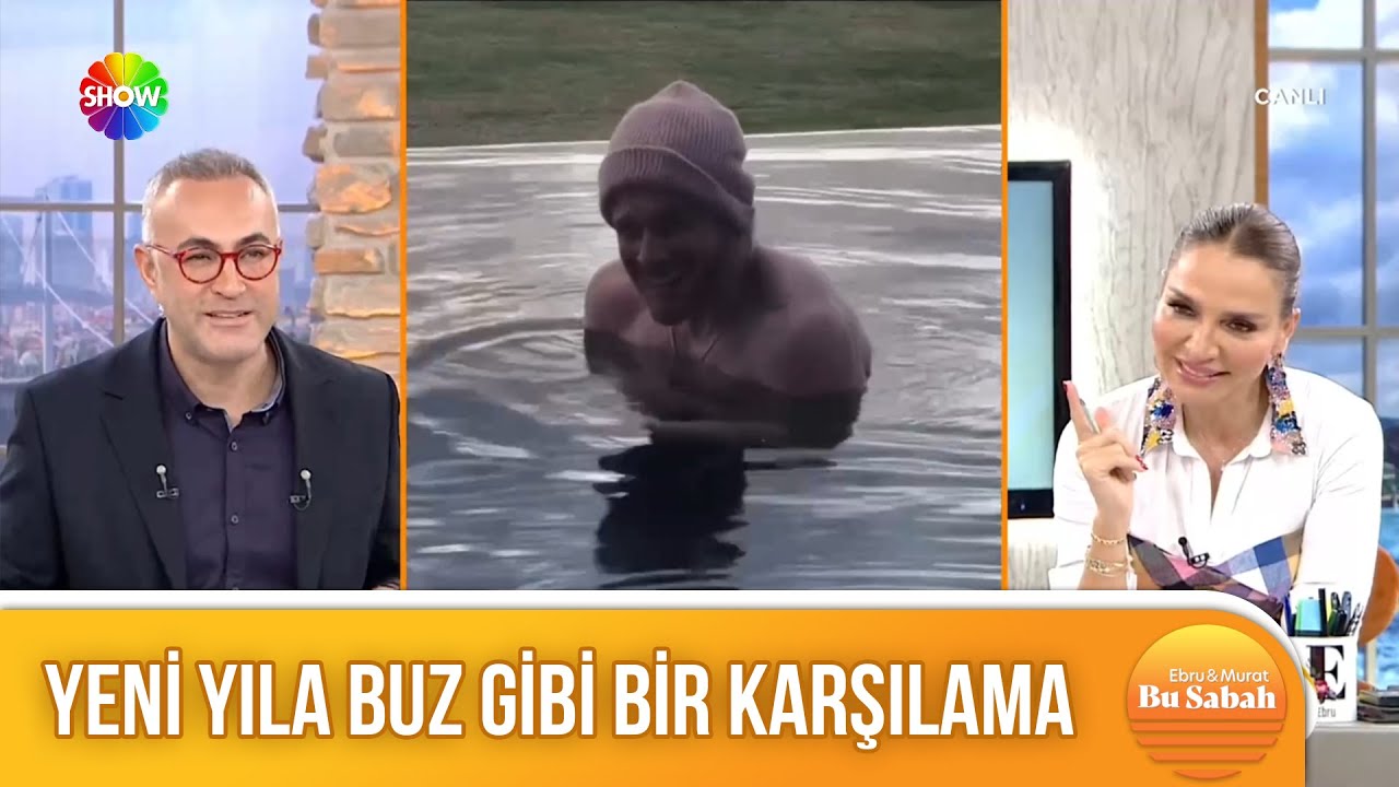 Kerem Bursin'in bereli havuz keyfi