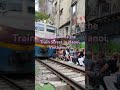 Sit at the tracksides to sip coffee at Train Street, Hanoi, Vietnam.