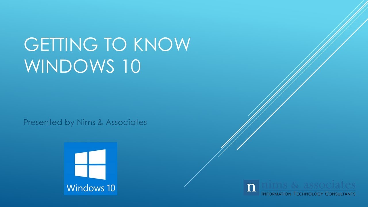 Getting to Know Windows 10 - YouTube
