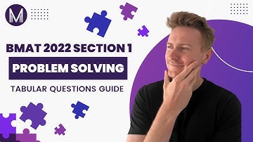 BMAT 📚 | Section 1 Problem Solving | Tabular Questions Guide