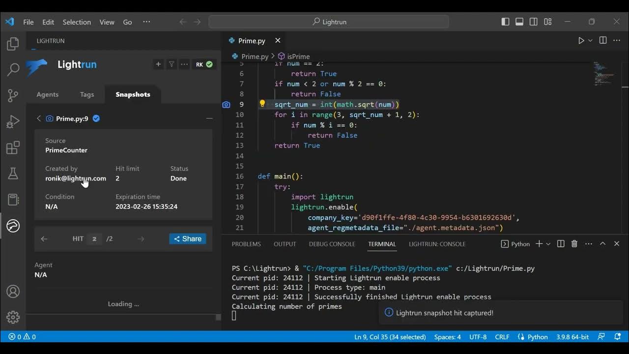 How to Create Lightrun Conditional logs in VScode for Python Runtime ...