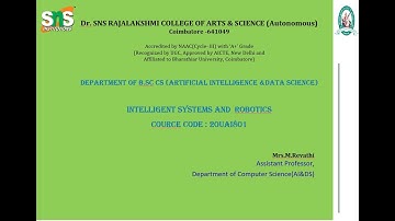 Object Recognition||Intelligent System & Robotics||SNS Institutions