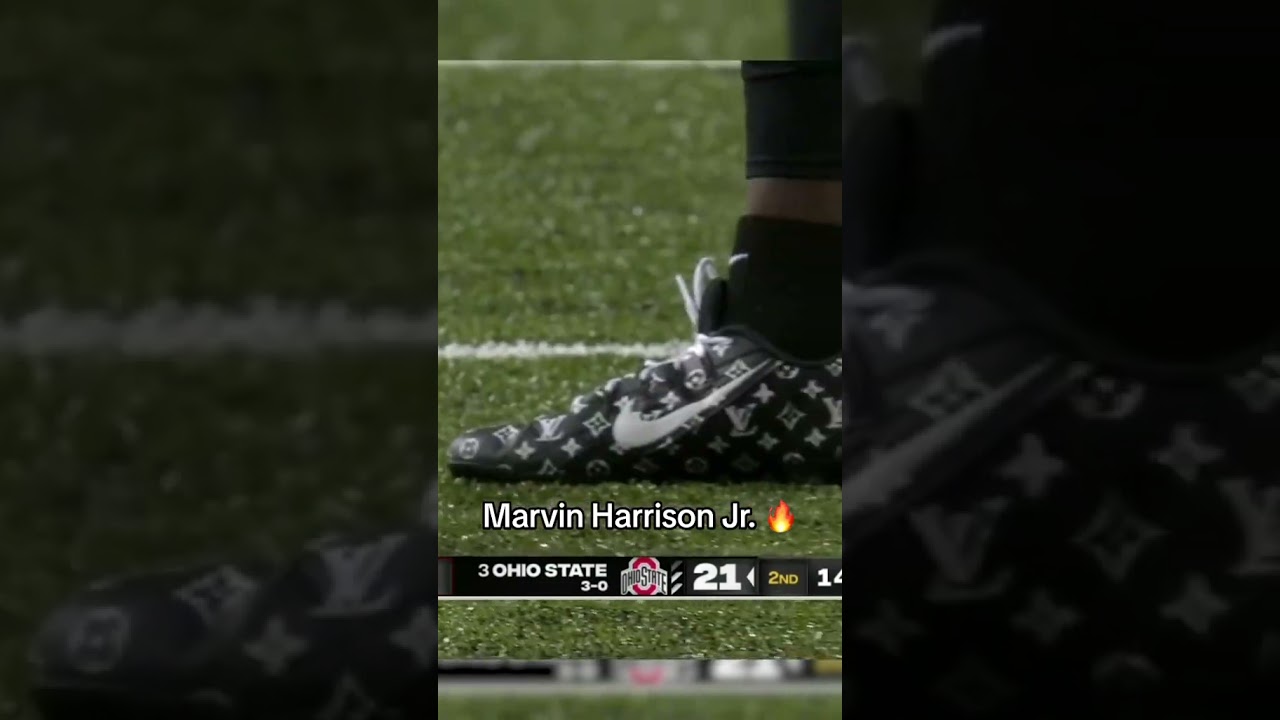 Ohio State's Marvin Harrison Jr. rocks Louis Vuitton cleats, Apple