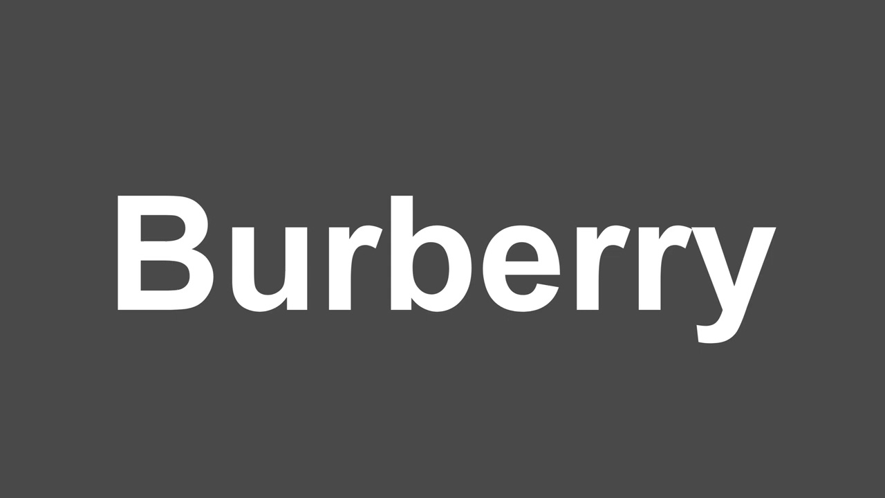 How to Pronounce Burberry | Burberry Pronunciation | How to Say Burberry