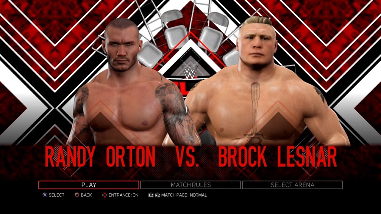 WWE 2K17 PS3 - Randy Orton VS Brock Lesnar [2K][mClassic]