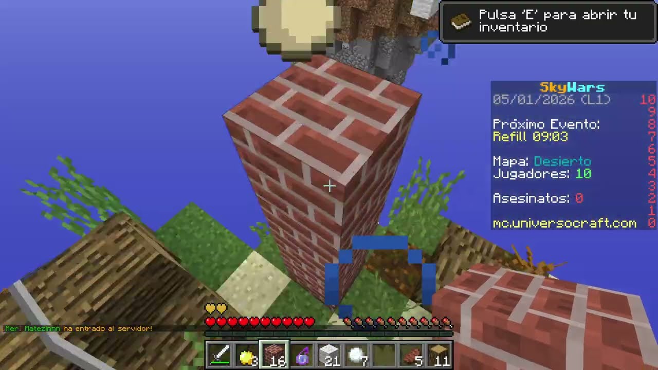 Pasando de noob a  pro en Skywars y en pvp Pd: (sigo siendo malisimo😅) #2