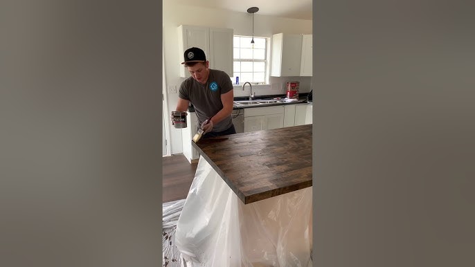 How To Refinish A Butcher Block Island or Countertop — Tyler Brown