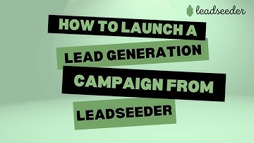 Get started on Leadseeder 🍀