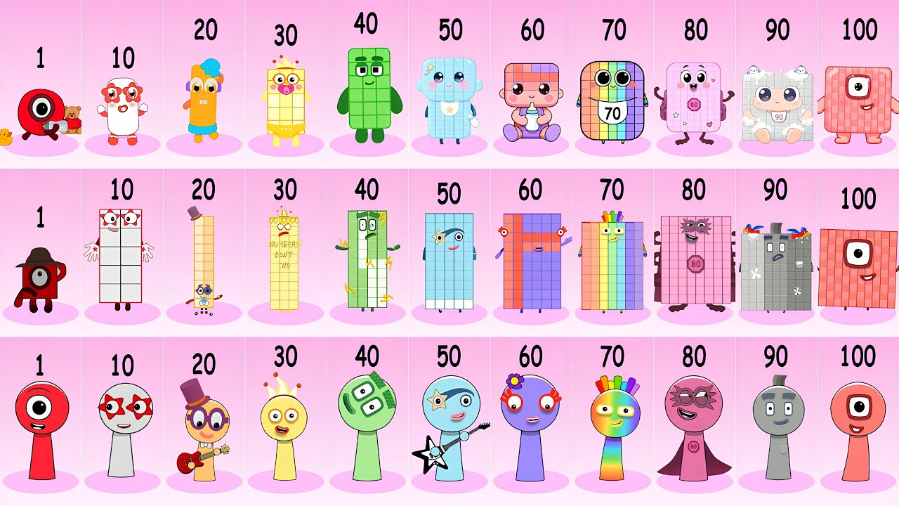 Numberblocks Sprunki Evolution Show (1 - 100): Baby → Adult → Animation | Sprunki Animation
