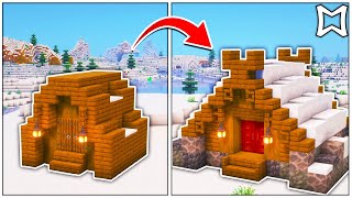 Minecraft Tutorial ► How To Re-Build The Small House #1 | Snowy Village Transformation