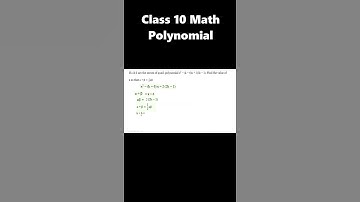 If α & β are the zero of polynomial x^2 −(k+6)x+2(2k−1). Find the value of k that α+β= 1/2αβ#shorts