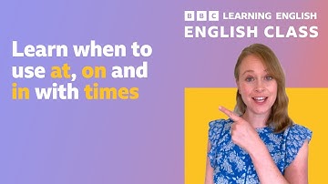 English Class: Prepositions of time