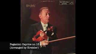 SP盤 Jascha Heifetz Paganini 奇想曲op1no24 Jascha Heifetz plays Paganini Caprices 13 and 20 (arr