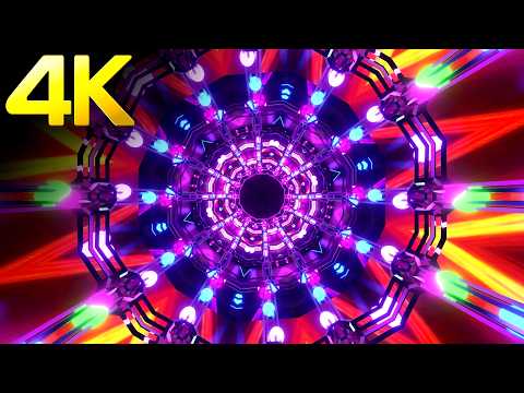 4k Cyber Light Keledio Screensaver || Neon Party Metallic Color Abstract background Video meditation