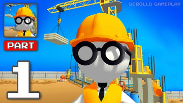 Construction City Builder - Gameplay Walkthrough Part 1 - From Blueprint to Megacity (iOS, Android)